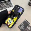 Мультяшный Милый S-Губка Боб Аниме Чехол для Телефона Для IPhone 17 16 15 14 13 12 11 Air Plus Pro Max Мягкая Задняя Крышка