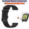 22 мм силиконовый ремешок с чехлом для Xiaomi Redmi Watch 5 Active Lite SmartWatch наручные часы ремешок и чехол