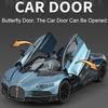 1:24 Tourbillon Bolide Car Model Toy Shock Absorption Supercar Sound Light Pull Back Metal Die-cast Models Office Table Ornament