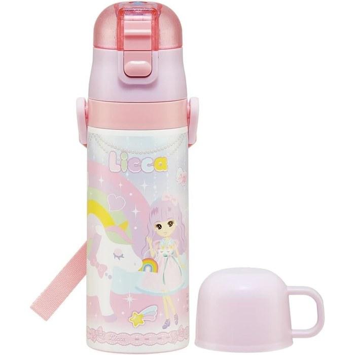 Skater Water Bottle 2-Way 470ml/430ml Rika-chan Stainless Steel Thermos Kids