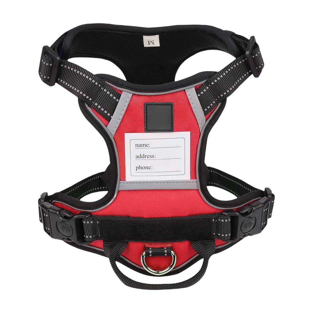 Dog Harness Nameplate Vest Adjustable Training Vest Pet Strong Training Walking Swimming Hiking Nameplate