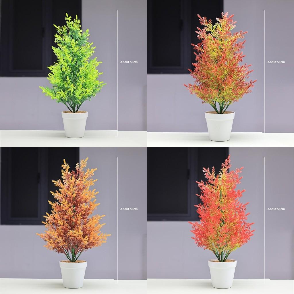 Piceaneoveitchii Mast Artificial With Green Plants For Indoor Garden Decor