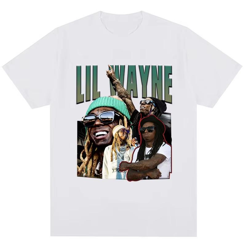 Винтажные футболки с принтом рэпера Lil Wayne для мужчин и женщин, хип-хоп, панк, уютный хлопок, модные, готические, стритвир