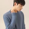 Men's Thermal Fleece-Lined Round Neck Pullover Sweater