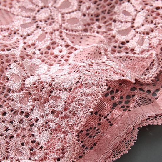 Women Underpants Breathable Lace Soft Solid Color No Constraint Quick-drying See-through