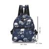 Ghost Skull Print Backpack Computer Laptop Shoulder Bag Halloween Oxford School Bag for Women GirlsTravel Daypack KTY