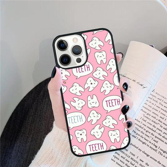 Анатомия Зуб Коронка Зуба Чехол для Телефона Для iPhone 17 Air 15 16 Pro Max 14 13 12 11 Pro Max Plus