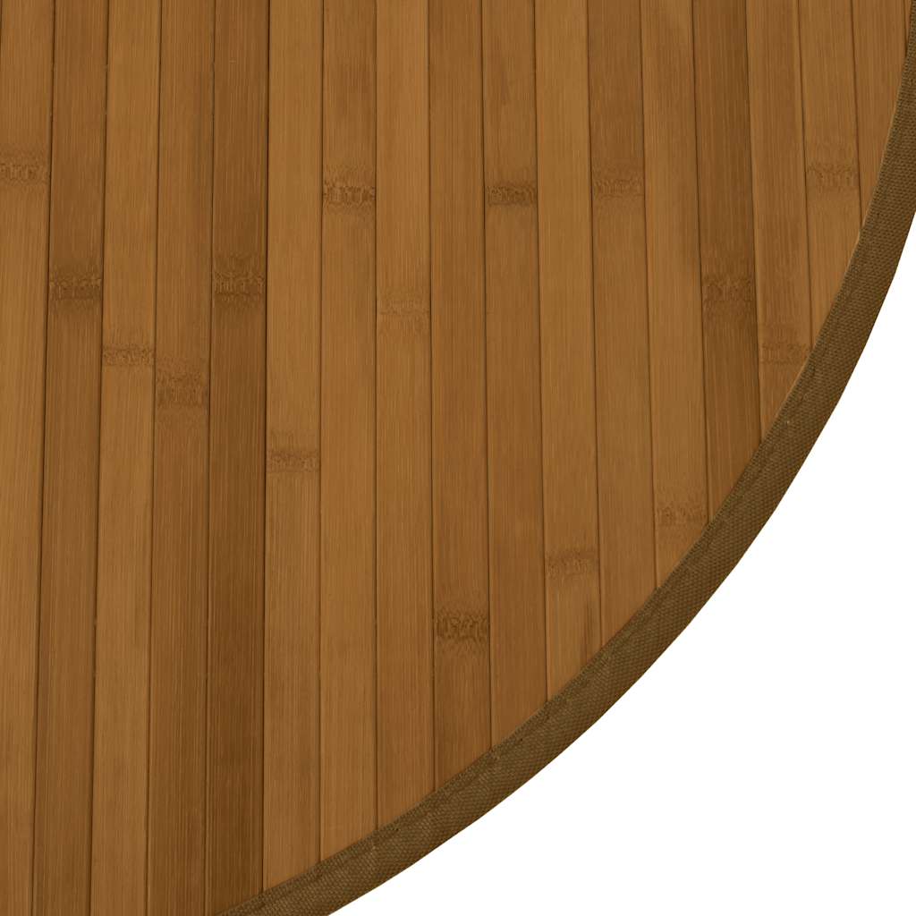 Round Rug in Brown 60 cm Bamboo