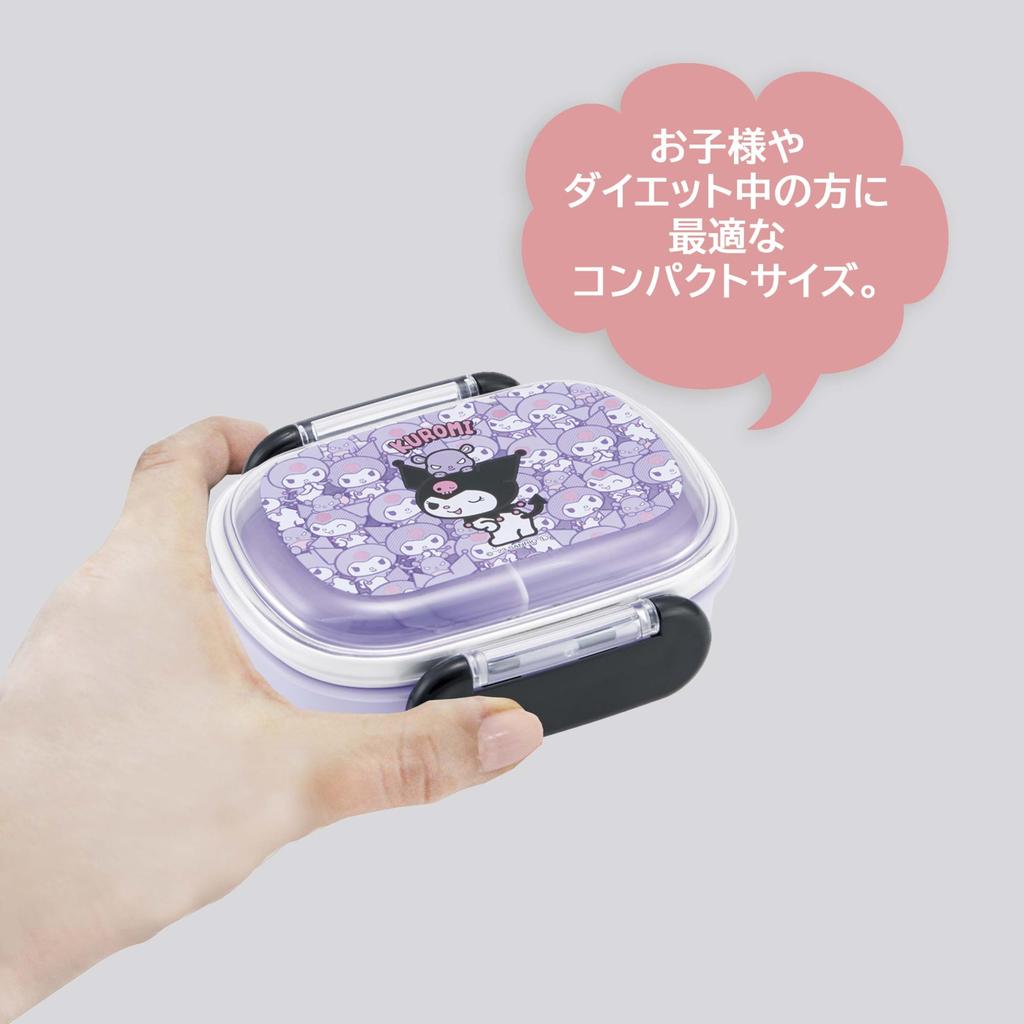 Skater Lunch Small Single Dome Softly Fills Made in Sanrio Kuromi Ushiro Shiro QAF1AG Kids' Box, Size, Tier, 270ml, Shape, Kids' Lunch, Antibacterial,
