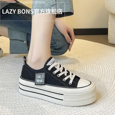 Платформенные парусиновые туфли женские весенне-летние новые с небольшой высотой подъема, ремешком, низкие, кеды на доске, белые туфли