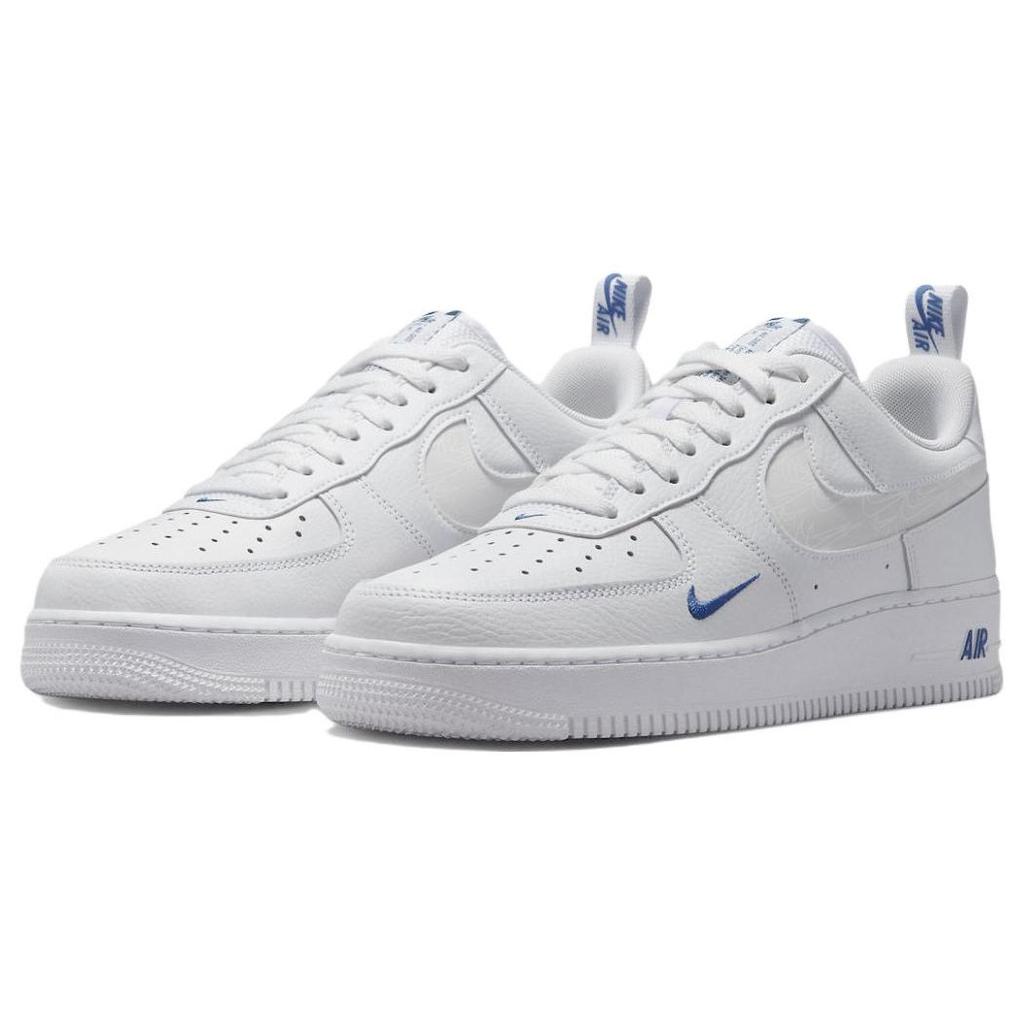 Nike Air Force 1 07 LV8 Reflective Swoosh — мужские кроссовки White Dark Marina Blue FB8971-100
