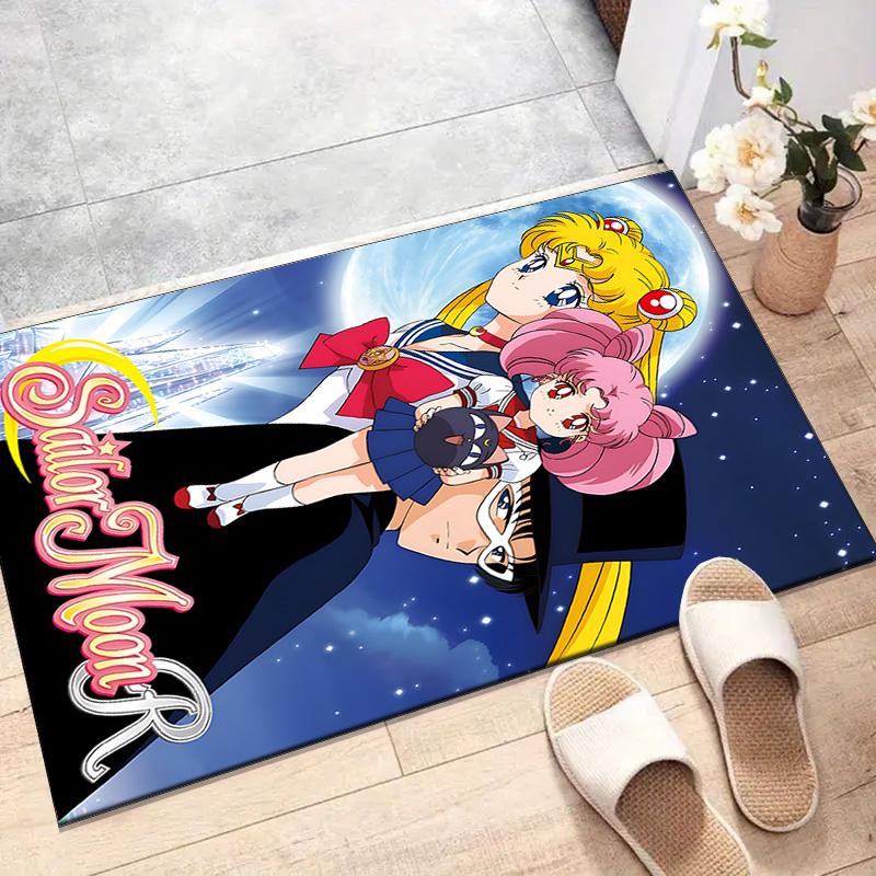 Sailor Moon Printed Area Rug Carpet for Bedroom Living Room Home Decor Rugs Mat Non Slip Mat Rug for Bedside