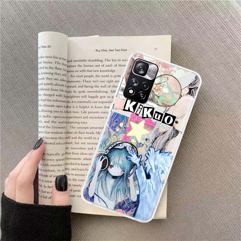 K-KikuoS Art Cute Phone Case For Xiaomi Redmi Note 11 12 14 13 Pro Plus 5G 14S 4G 12S 10 10S 11T Pro 11S 11E Coque Fundas TPU