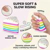 Rainbow Cake Squishy, Jumbo Slow Rising Squeeze Fidget Sensory Toy, Giant Layer Cake Slice Soft Stress Relief Squishy for Adults Birthday Gift Party F