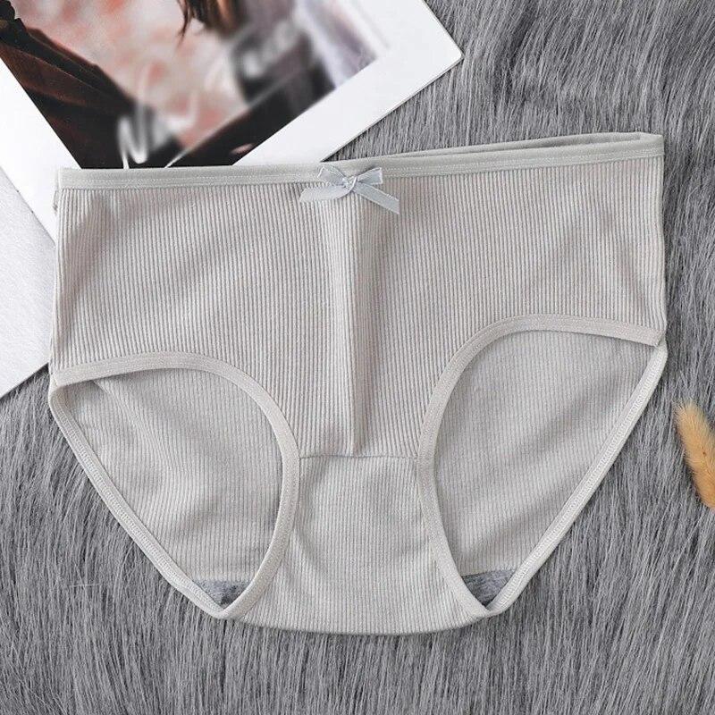 Sexy Women's Underwear Seamless Panties Plus Size Lingere Solid Color Briefs Mid Waist Comfortable Underpants
