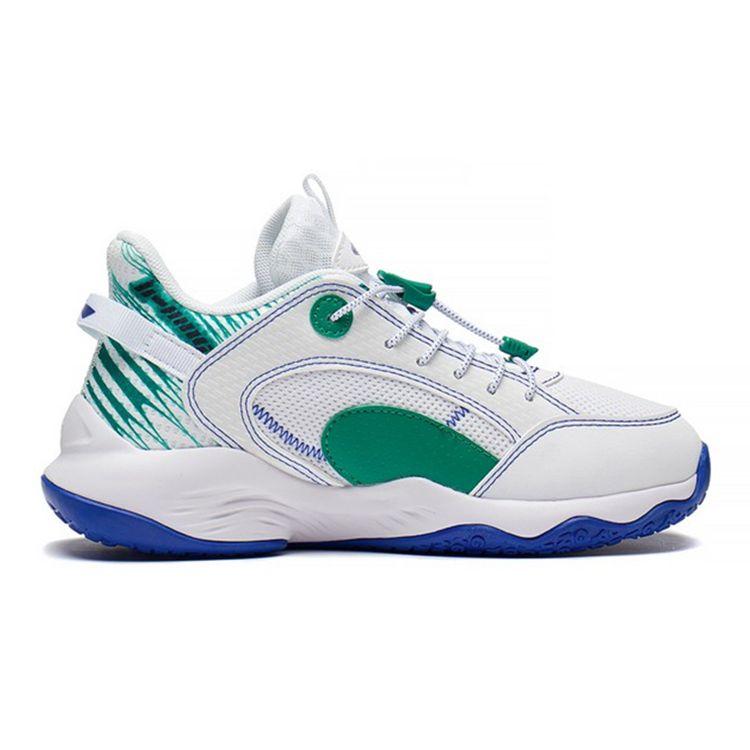 Li Ning Comfortable Lightweight Low-Top Basketball Shoes Kids Sneakers White Green YKBS052-53