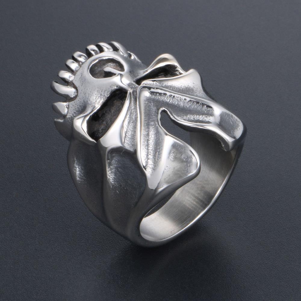 European and American Retro Exaggerated Jewelry Halloween Monster Skull Ring Men's Domineering Ring