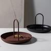 Круглый настольный поднос для хранения, пластиковые круглые лотки для ювелирных изделий, гостиная, кухонный стол, поднос для еды, поднос для закусок, тарелка с ручкой, домашний декор