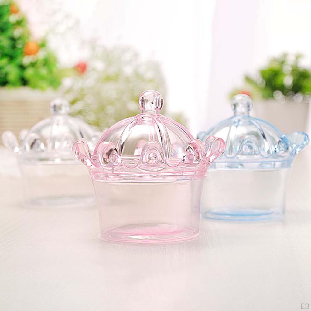 6 Pieces Mini Box Candy Jars Jewelry Storage Gift with Sealed Lids Party