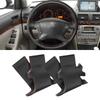 Для Toyota Avensis 2003 2004 2005 2006 2007 Автомобильный салон Накладка на руль Перфорированная кожаная отделка С полосой Верхняя полоса