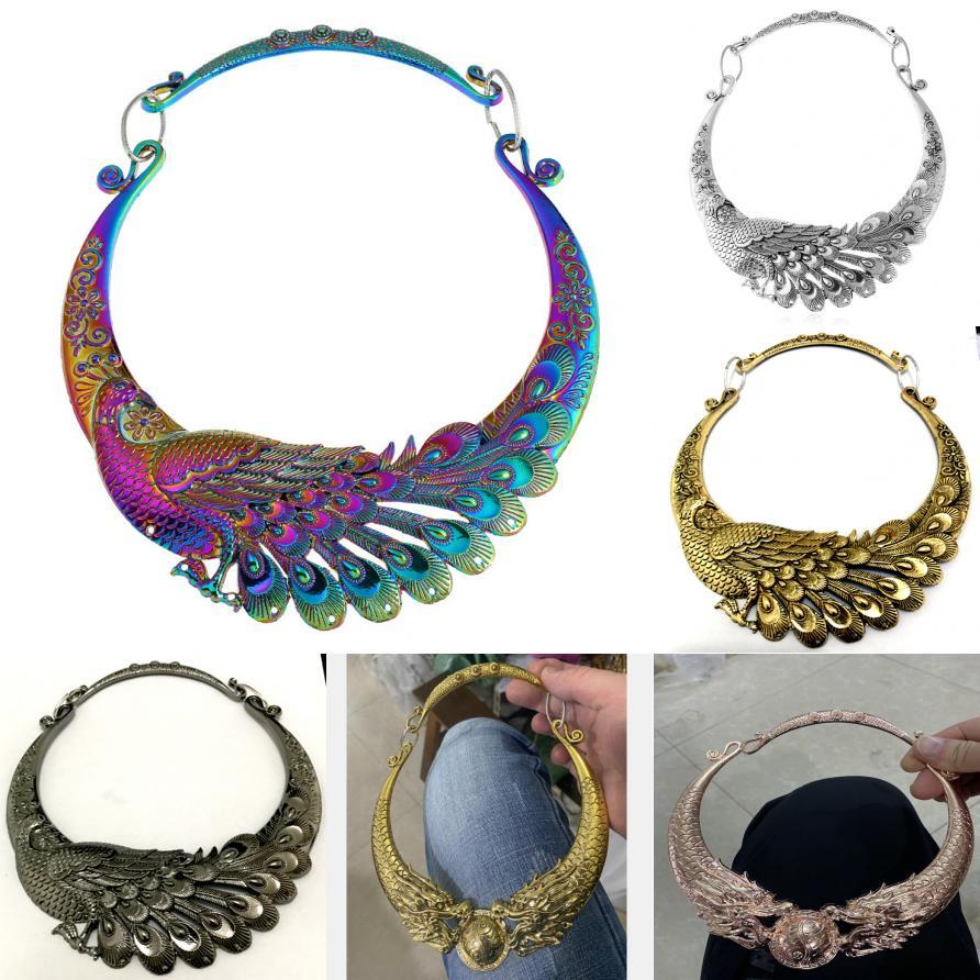 И Винтажное ожерелье с подвеской «Павлин-дракон» для этнического стиля, аксессуар для костюма