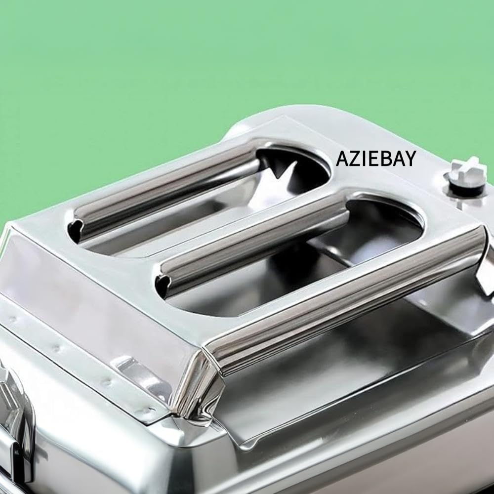 AZIEBAY Аварийная канистра, Легкий бензин с носиком, Толстый лист из нержавеющей стали, Коммерческое использование и хранение