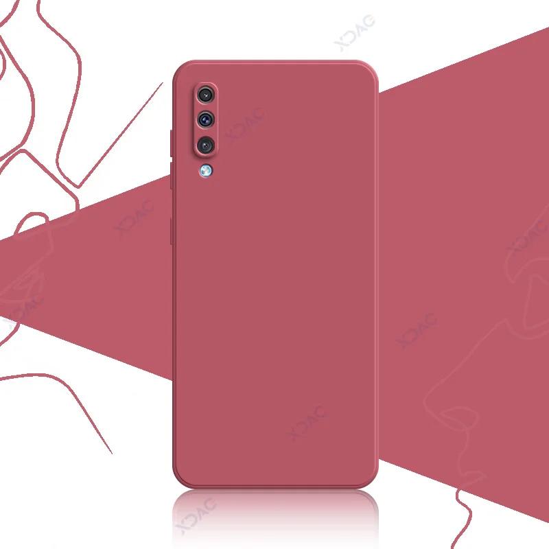 Роскошные модные милые чехлы для Samsung Galaxy A50 A50S A30S 360 Мягкий квадратный жидкий силиконовый защитный чехол для телефона SamsungA50