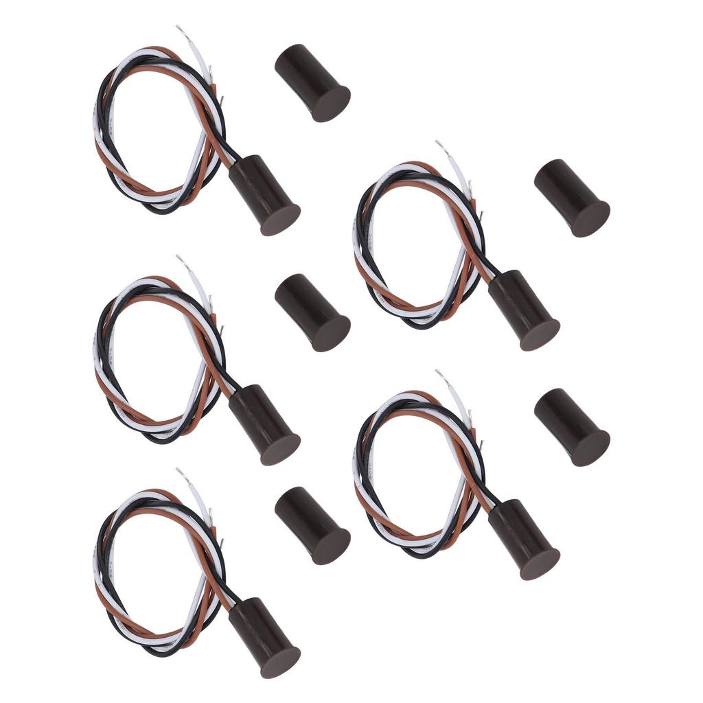5 Sets Recessed Magnetic Switch DC100V 10W NO NC Door Sensor Window Reed Switch for Alarm System Acc