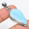 Натуральный республиканский Ларимар, драгоценный камень 925 пробы, подарочный кулон из стерлингового серебра 2 дюйма, w8j98