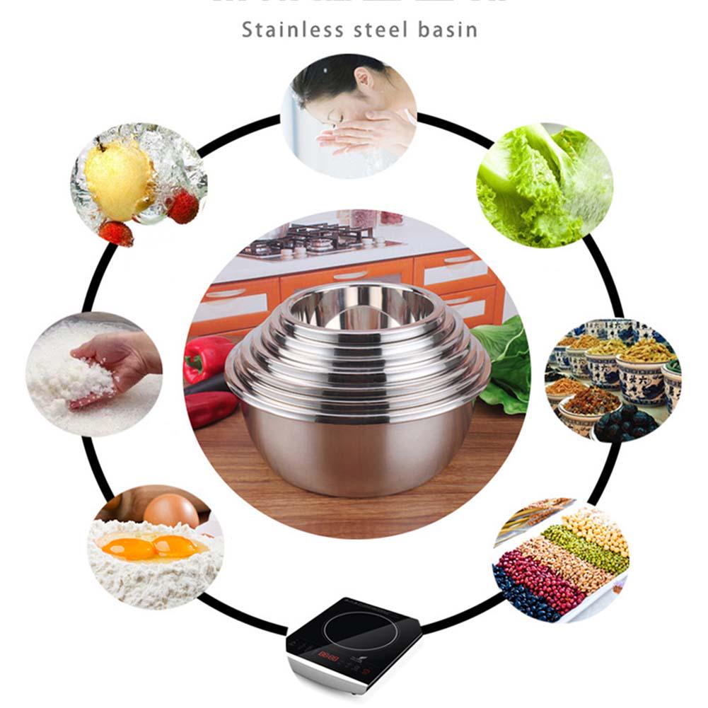 Kitchenware Stainless Rice Noodles Thickened Soup Bowl Vegetables Basin Kitchenware