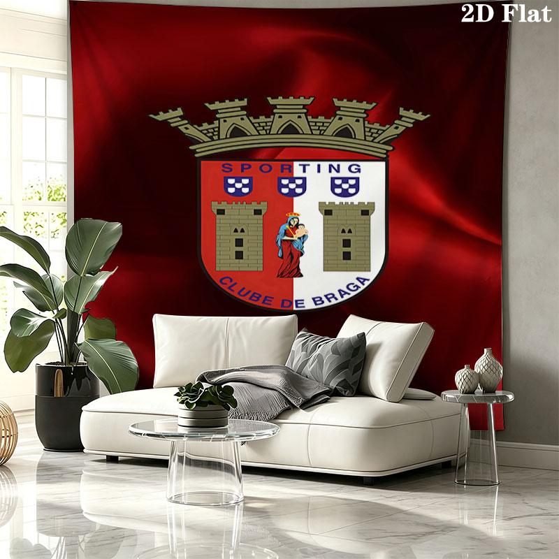 Sporting Clube de Braga Wall Tapestry Aesthetic Wall Hanging Printed Fabric Blanket Decorative Tapestries for Bedroom Living Room Home Decor