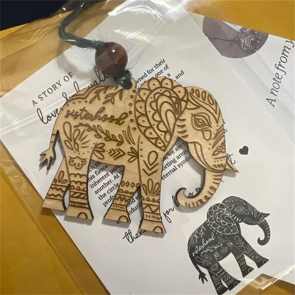 Elephant Sisters Friendship Decoration Gifts Wooden Crafts Car Pendants Elephant Pendant Home Decorations