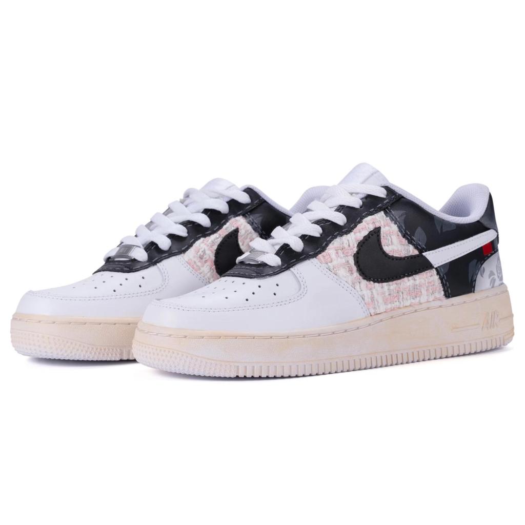 Nike Air Force 1 LE Кожаные Нескользящие Амортизирующие Устойчивые к истиранию Низкие Скейтбордические Кроссовки GS Серый Белый Черный DH2920-111(КомандаР-)