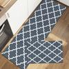 Kitchen Floor Mat Simple Modern Black and White Grid Absorbent Oil Absorption Household Wear-resistant Anti-slip Mat Diatom Mud Foot Mat