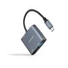Convertisseur - Nanocable - USB-C Vers HDMI/VGA/USB3.0 - 15 Cm - Gris - Adaptateur Multi-port