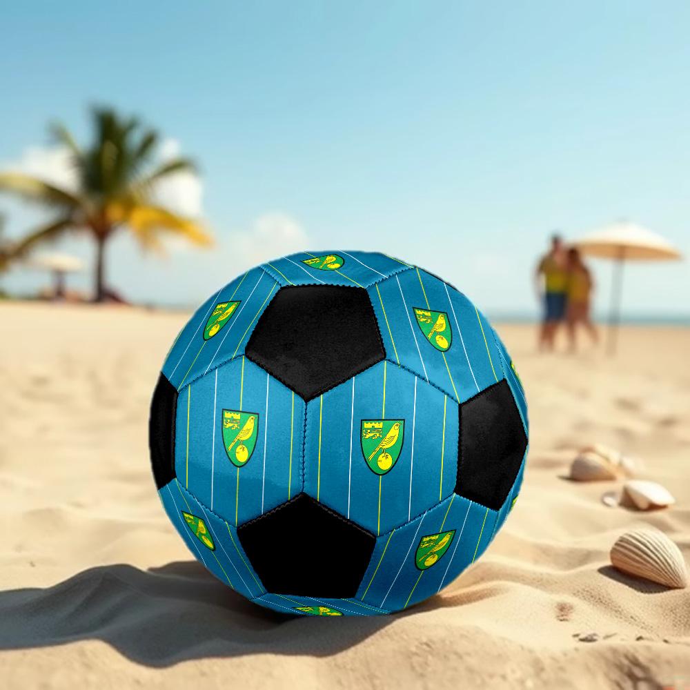 Norwich City F.C Soccer Ball Colorful All Ages Machine Stitched PVC Competition Ready Durable High-Bounce.SIZE5
