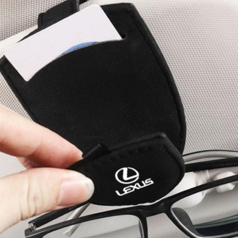 Multifunctional Pu Leather Car Sun Visor Glasses Holder Clip For Lexus F SPORT LBX NX RX 350h 450h ES UX 300e GS GX IS LS LX CT