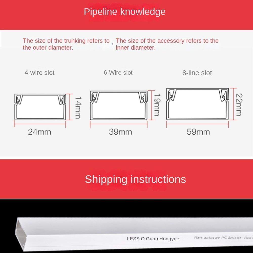 Wire Organizer PVC Junction Box Dust-proof Durable Cord Cable Cover Power Cable Protector Accessories Electric Wire Slot