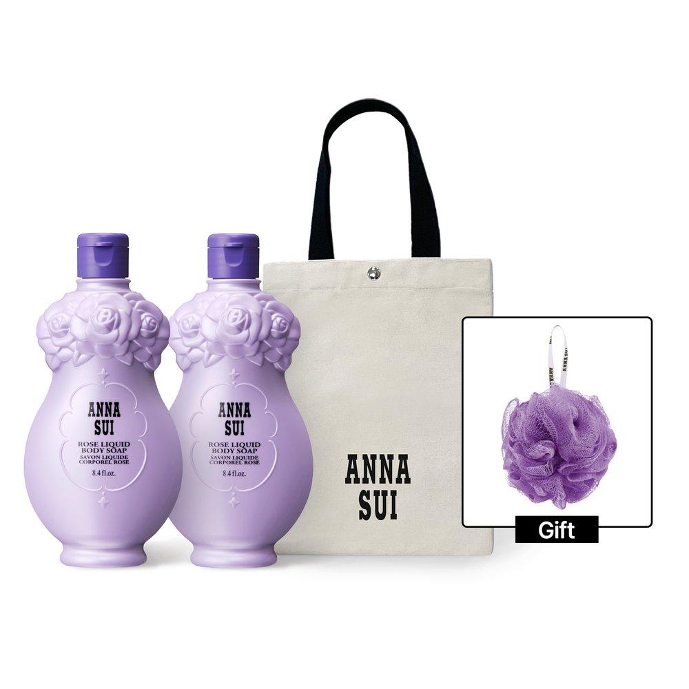 Anna Sui Жидкое мыло для тела «Роза» дуэт 250 мл x 2 (+шар для душа в комплекте)