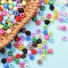6mm 200PCS Round Acrylic Soild Color Loose Beads Multicolor Material For DIY Crafts Jewelry Making Handmade Jewelry Accessories