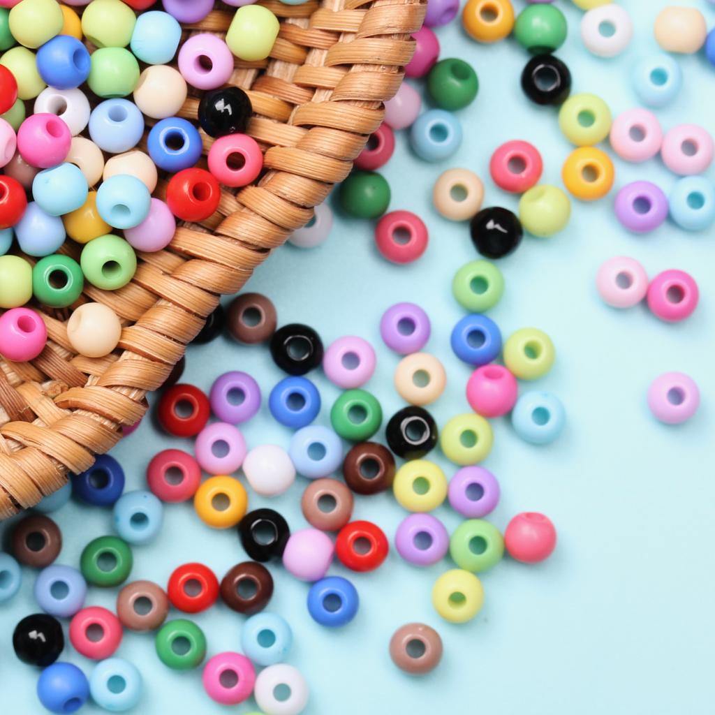 Acrylic Pine Beads 200Pcs 6 Mm Multi-color Round Beads Handmade Jewelry Making Materials Jewelry Accessories DIY Bracelet Necklace