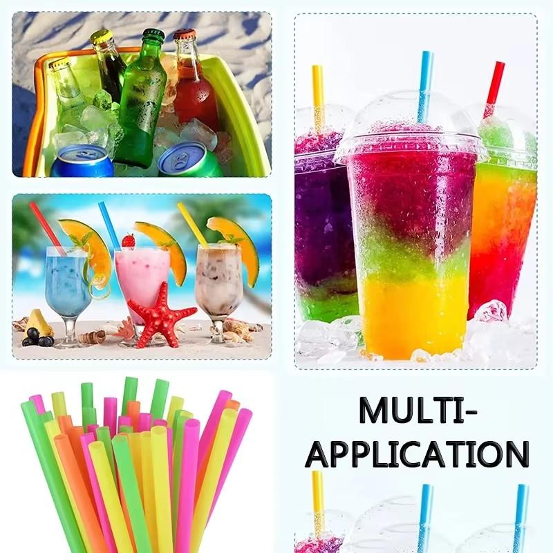 Пластиковые одноразовые трубочки, красочные большие трубочки для питья, молочные, чайные, соковые, жемчужные, пузырьковые напитки, кухонные принадлежности, принадлежности для бара