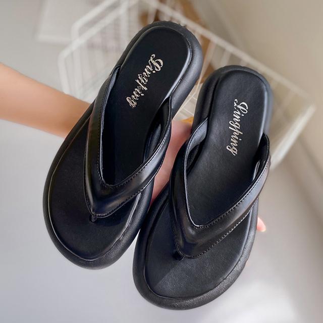 Comfortable Soft Sole Flip Flops Women Clip Toe Beach Slippers Woman Flats Solid Color Summer Casual Sandals Ladies Shoes