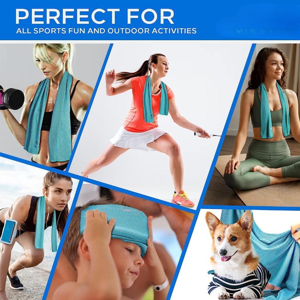 Охлаждающее полотенце Ледяное полотенце Мягкое дышащее прохладное полотенце Полотенце из микрофибры Подходит для занятий йогой, спортом, бегом, упражнениями в тренажерном зале, кемпингом, фитнесом