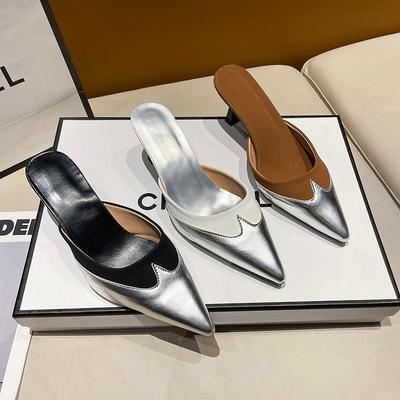 Новый стиль женские тапочки с острым носком сексуальная модная обувь элегантные летние туфли на каблуке женские дизайнерские роскошные туфли-лодочки туфли для платья