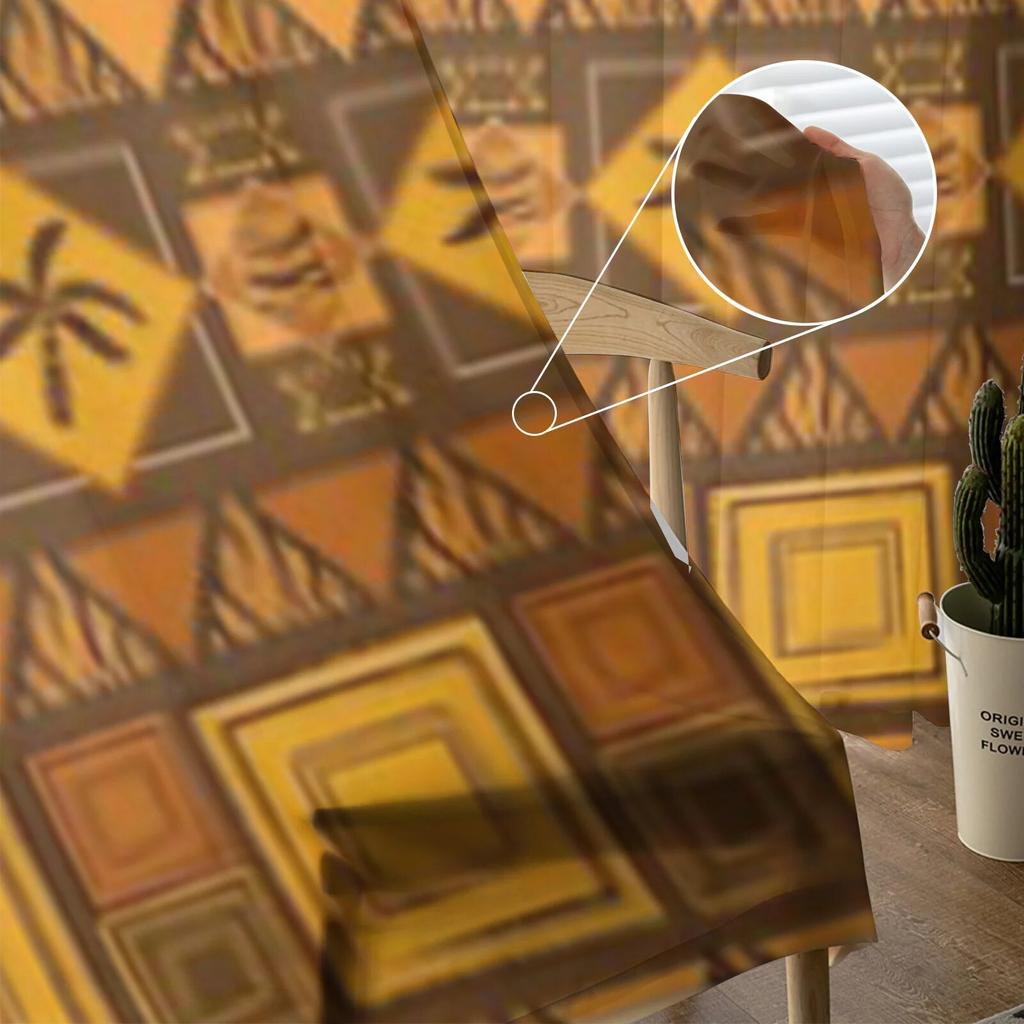 African Background Tulle Sheer Curtains for Living Room Decoration Curtain for the Room Bedroom Kitchen Voile Organza Curtains