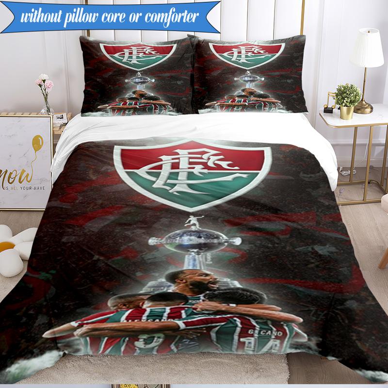 3PCS Champions Celebration Printed Soft Bedding Set,Including 1pc Duvet Cover And 2pcs Pillowcases Perfect for Bedroom, Dormitory, Fan gift