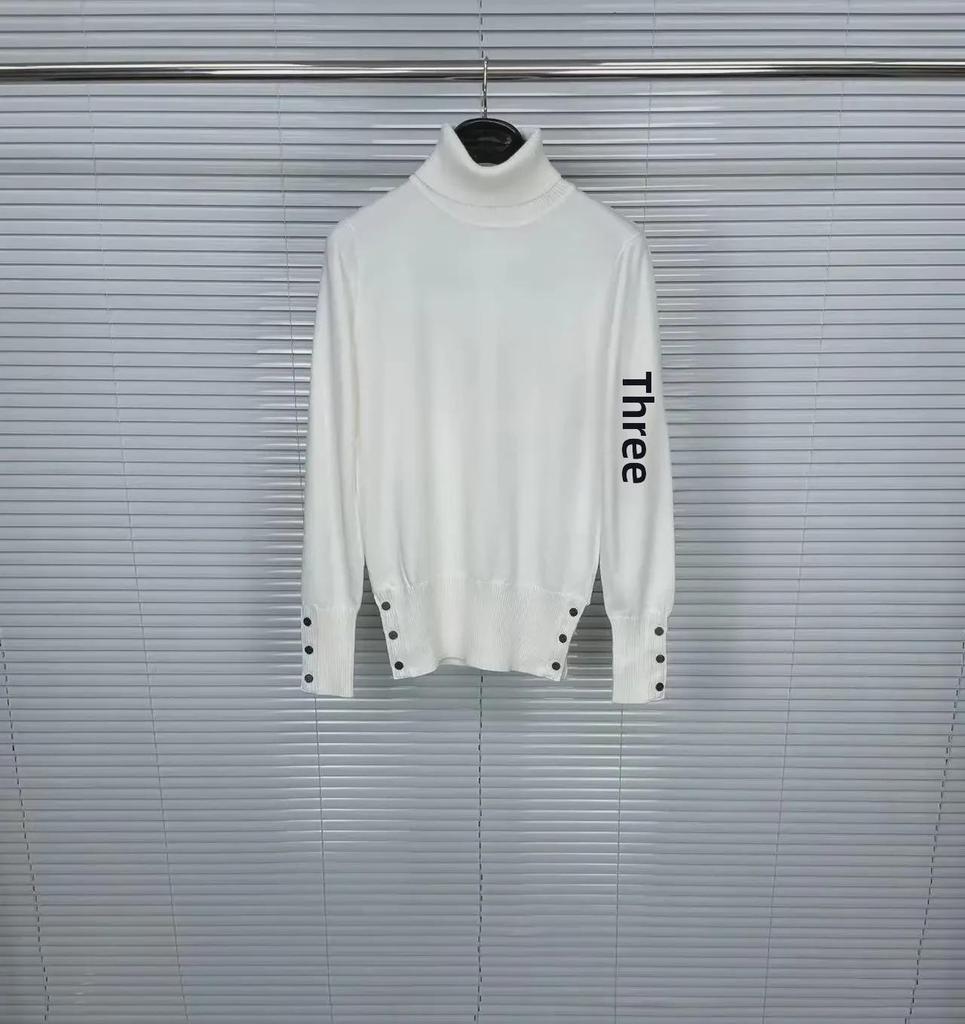 Классический шерстяной свитер-водолазка с четырьмя перекладинами унисекс на осень/зиму