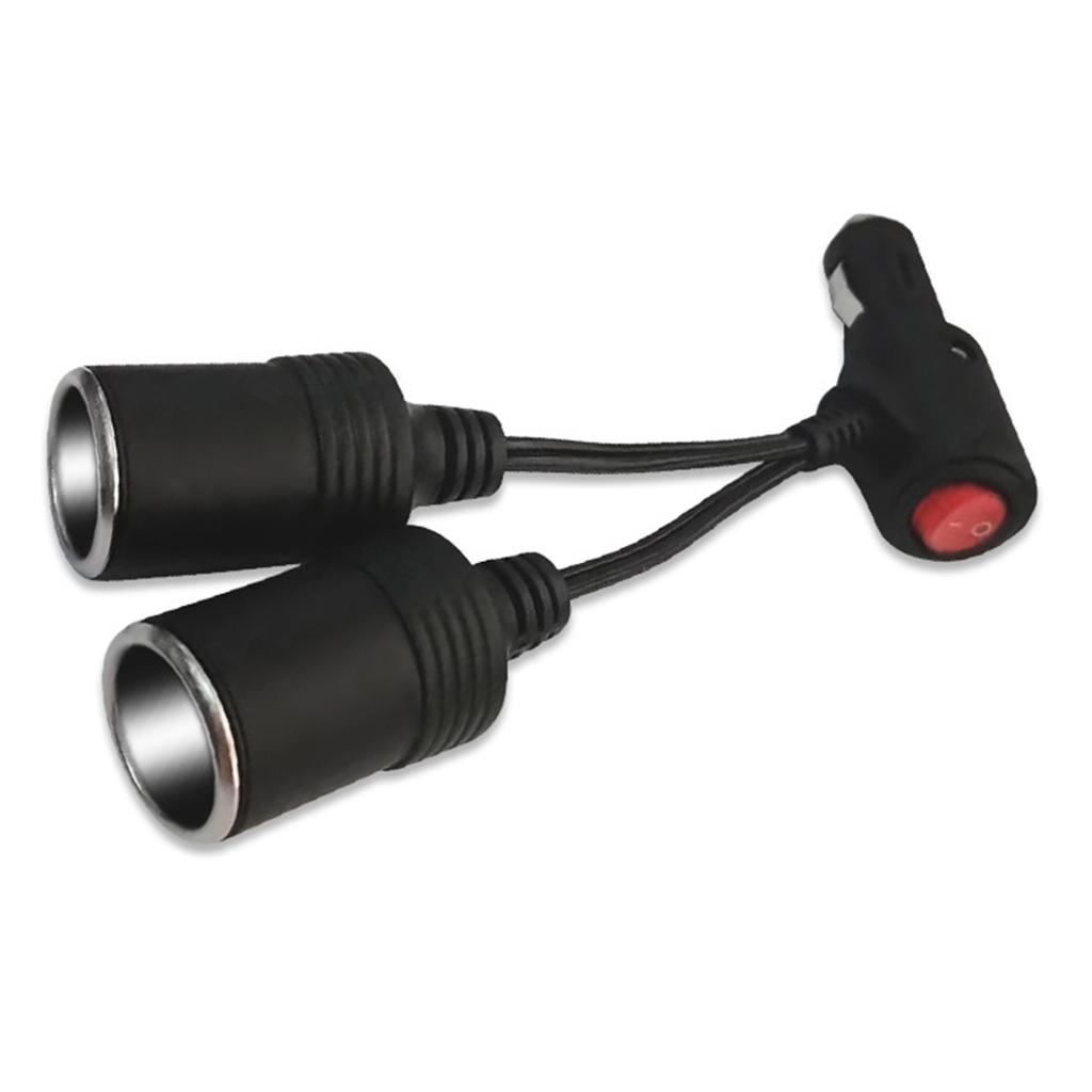 Двойной автомобильный разветвитель питания с независимым выключателем Идеально подходит для вентиляторов, зарядных устройств и других аксессуаров