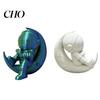 3D Printed Astronaut Figurine Moon Figurine, Sitting on Crescent Spaceman Office Desk Statue, Desktop Decoration for Home Bookshelf PLA